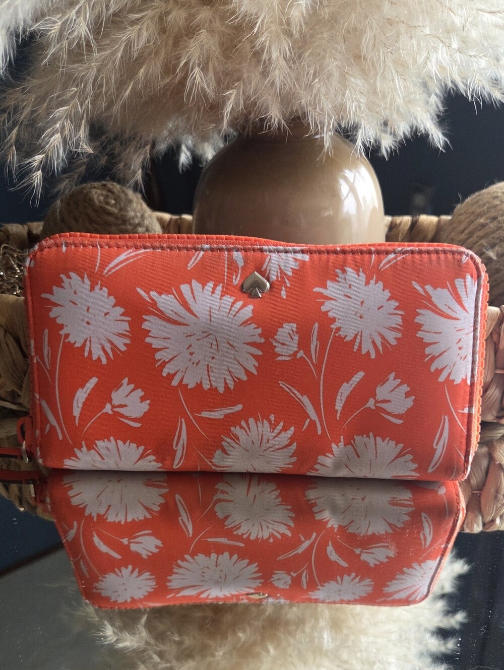Kate Spade Orange Floral Wallet Loud & Happy